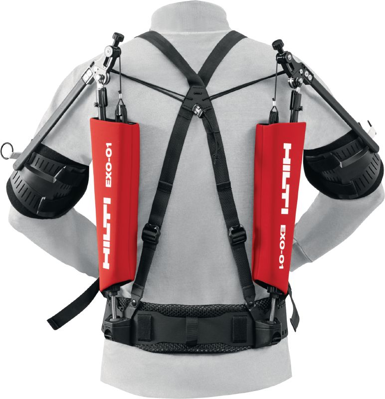 EXO-O1 天井作業用エクソスケルトン 上向き作業時の肩および腕の緊張を和らげる受動エグゾスケルトン