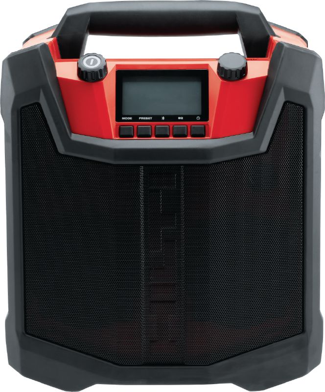 RC 4/36 現場用ラジオ 丈夫な現場用ラジオ、Bluetooth® ペアリング機能、12V～36V ヒルティ製バッテリー用充電器付き