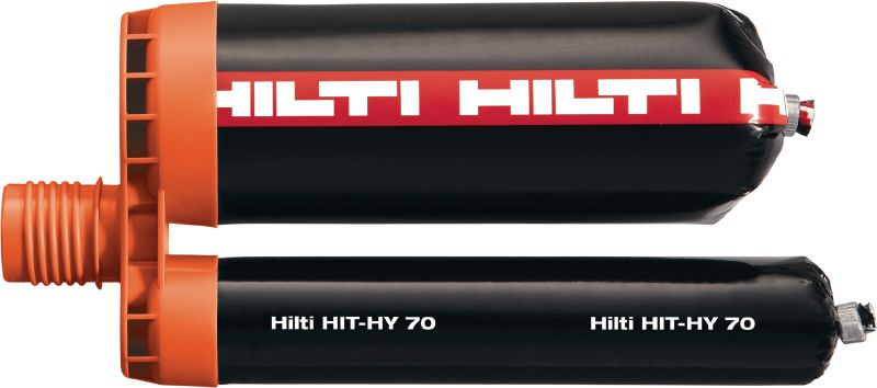 HIT-HY 70 接着系アンカー あらゆるコンクリートと石材への留付けで認証済みの最高性能注入式ハイブリッドモルタル