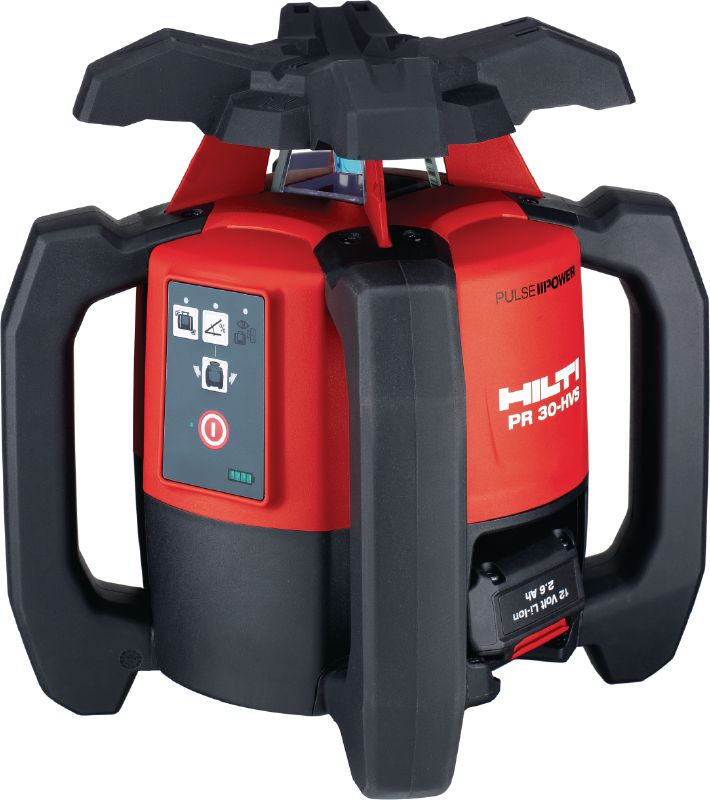 ☆品☆HILTI ヒルティ 回転レーザーPR30-HVS 受光機1台(PRA30) バッテリ2個(B12/2.6) 充電器 66644