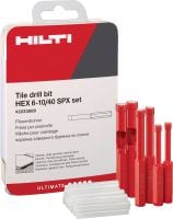 Tile drill bit HEX 6-10/40 SPX セット 