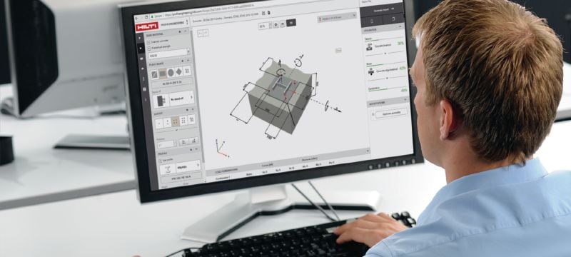 PROFIS Engineering Suite 接合設計ソフトウエア 幅広い規格や認証に準拠した、コンクリート対鋼材の接合、およびコンクリート対コンクリートの接合を設計するためのクラウドベースの PROFIS エンジニアリングソフトウエア アプリケーション 1