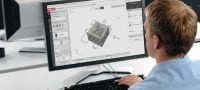 PROFIS Engineering Suite 接合設計ソフトウエア 幅広い規格や認証に準拠した、コンクリート対鋼材の接合、およびコンクリート対コンクリートの接合を設計するためのクラウドベースの PROFIS エンジニアリングソフトウエア アプリケーション 1