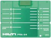 ターゲットプレート PRA 54 (CM/IN) 